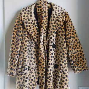 Vintage Leopard Print Petite Modelia Coat c1965 one owner